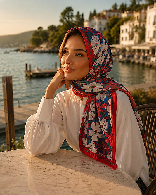 Dijital Piliseli Eşarp Desen-8