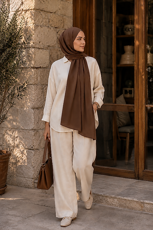 LİNA ŞAL KAHVERENGİ