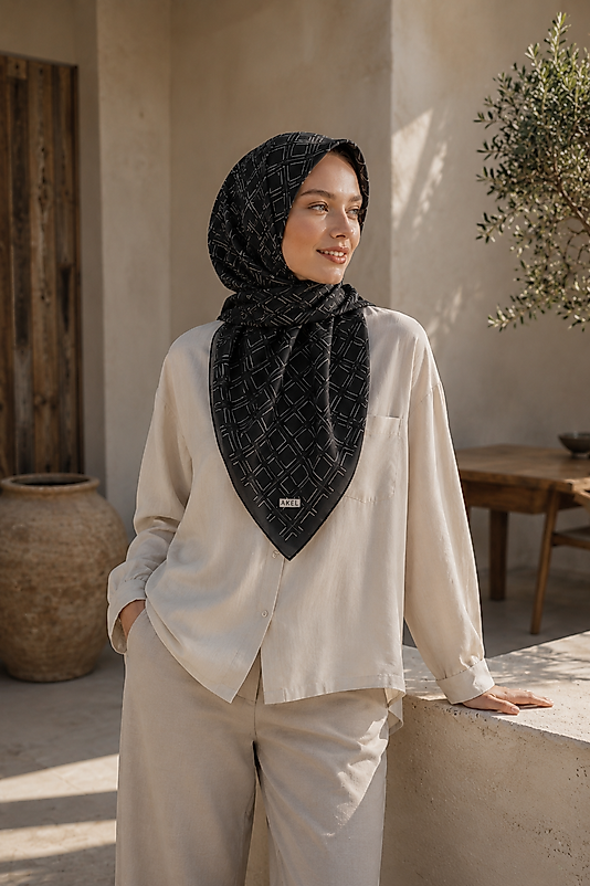 Spring Eşarp Geometrik Desen