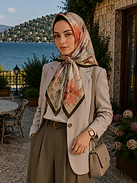 Spring Eşarp Pastel Çiçek Desen