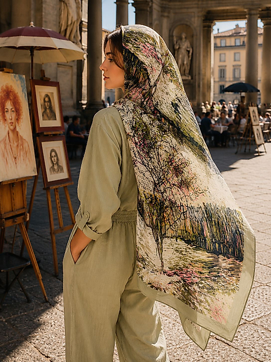 Spring Tablo Desen Şal