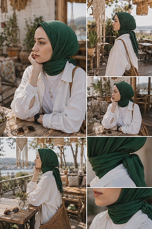 Düz Piliseli Günlük Eşarp