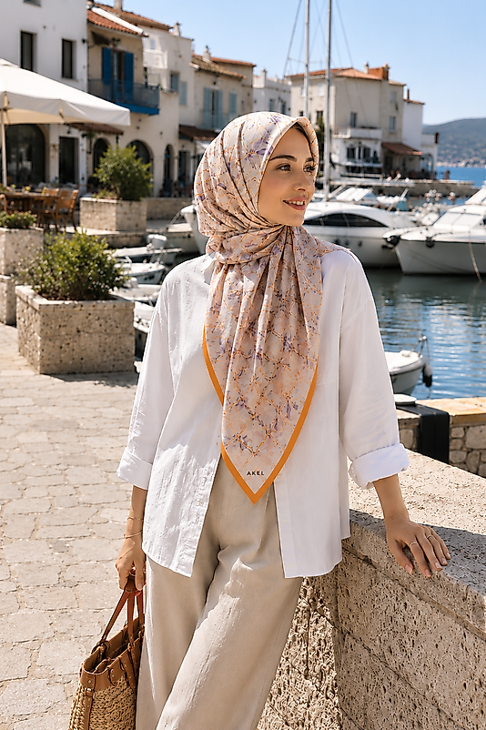 Spring Eşarp Mermer Desen