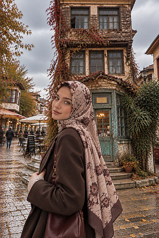 Yaz Serinliği Vintage Bloom Desen Şal