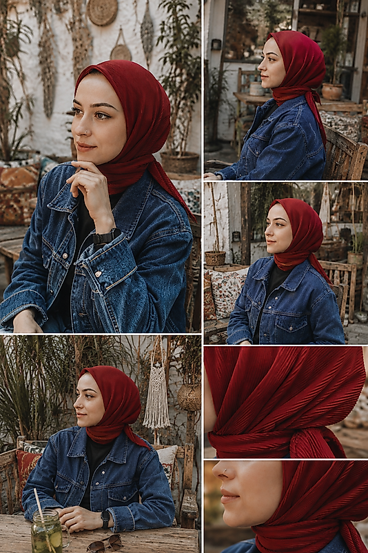 Düz Piliseli Günlük Eşarp
