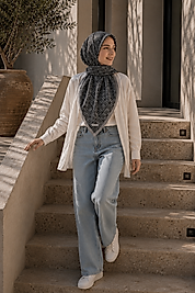 Spring Eşarp Geometrik Desen