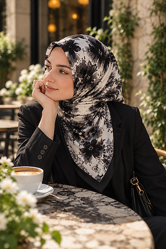 Spring Eşarp Vintage Sonbahar Çiçekleri