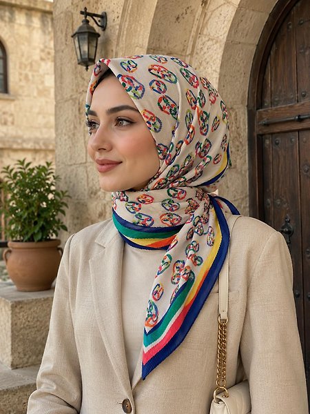 Dijital Piliseli Eşarp Desen-3