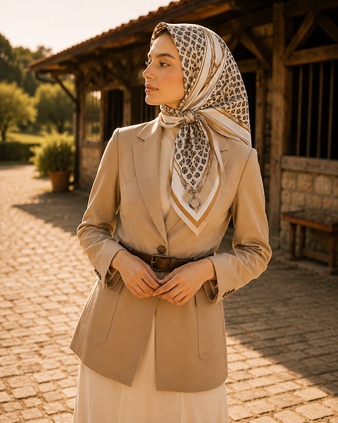 Spring Eşarp Kemer Desen