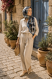 Spring Eşarp Modern Mozaik Desen