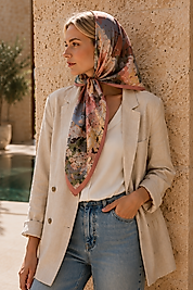 Spring Eşarp Sanatsal soyut desen