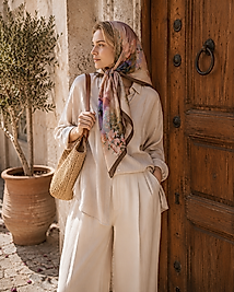 Spring Eşarp Suluboya Desen