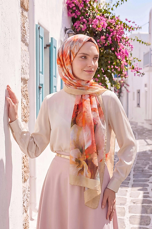 Spring Çiçek Desenli Şal