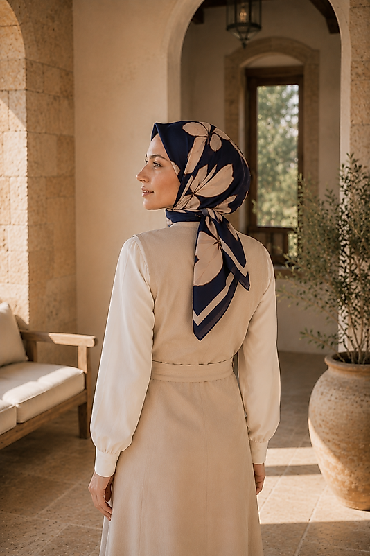 Spring Eşarp Manolya Desen