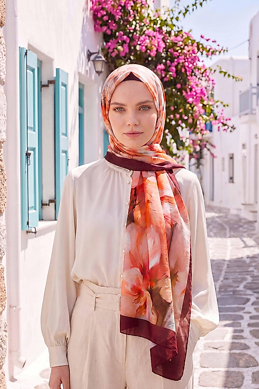 Spring Çiçek Desenli Şal
