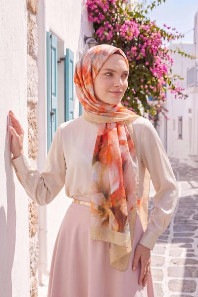 Spring Çiçek Desenli Şal