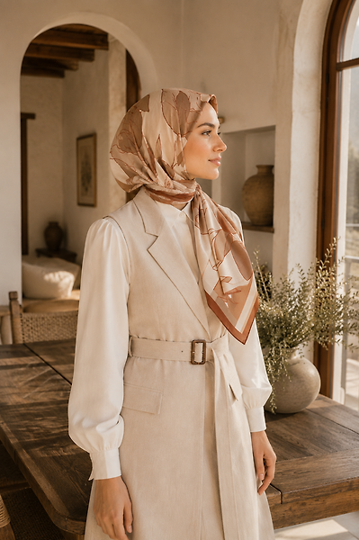 Spring Eşarp Manolya Desen