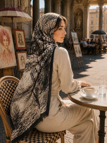 Spring Tablo Desen Şal