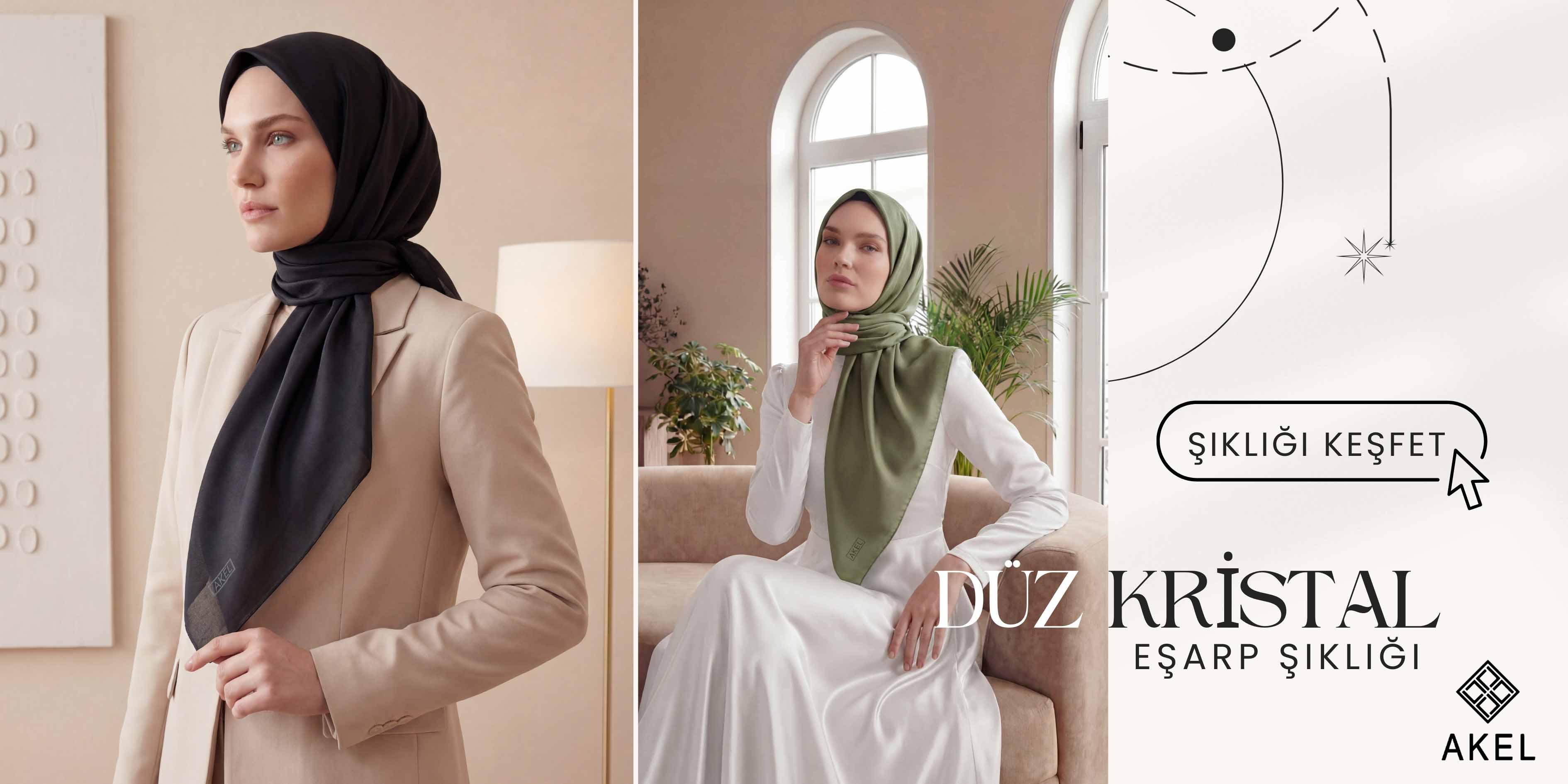 DÜZ KRİSTAL  EŞARP